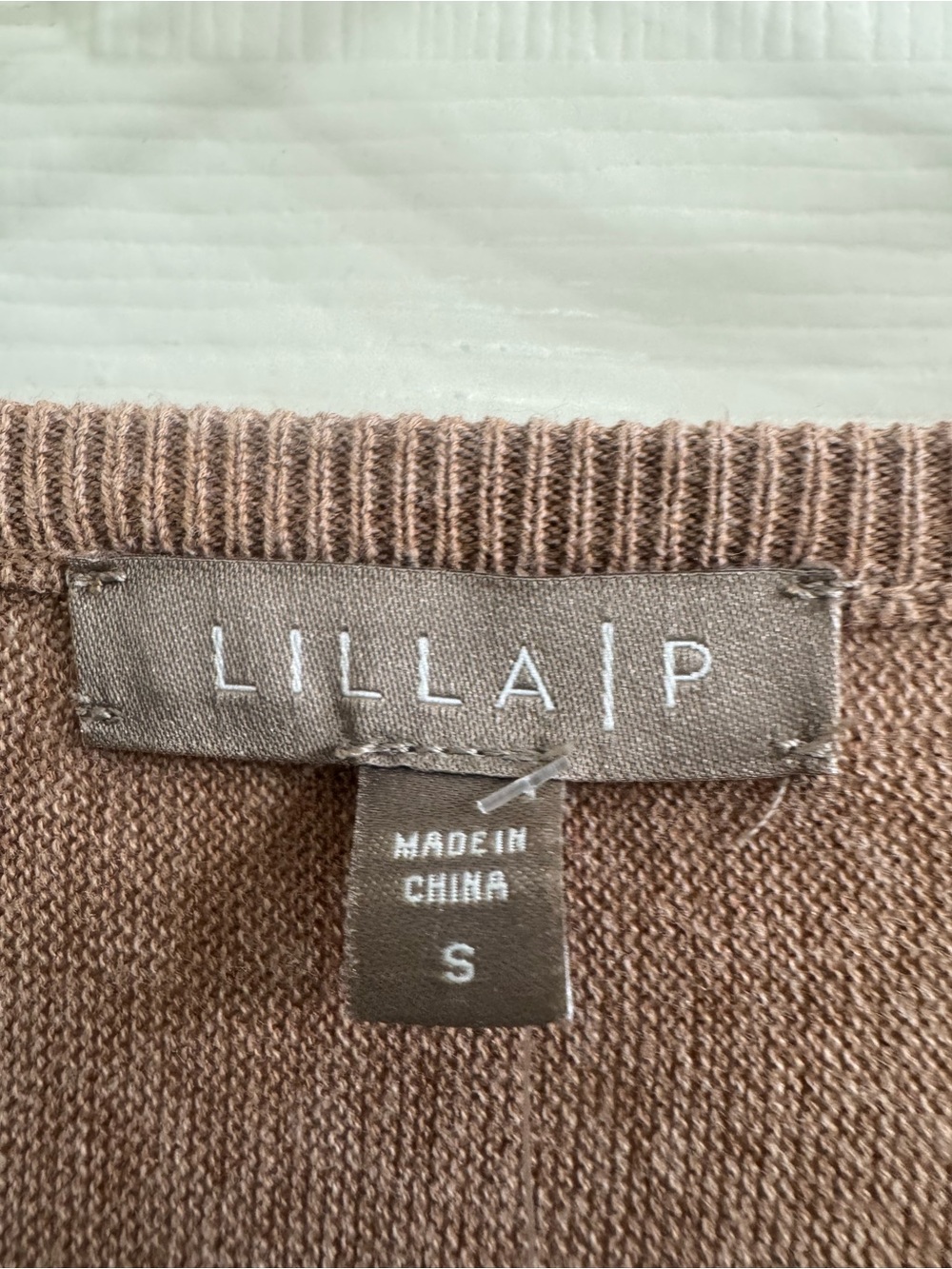 Lillia P Brown Crewneck Women's Sweater Size S - Picture 3 of 5